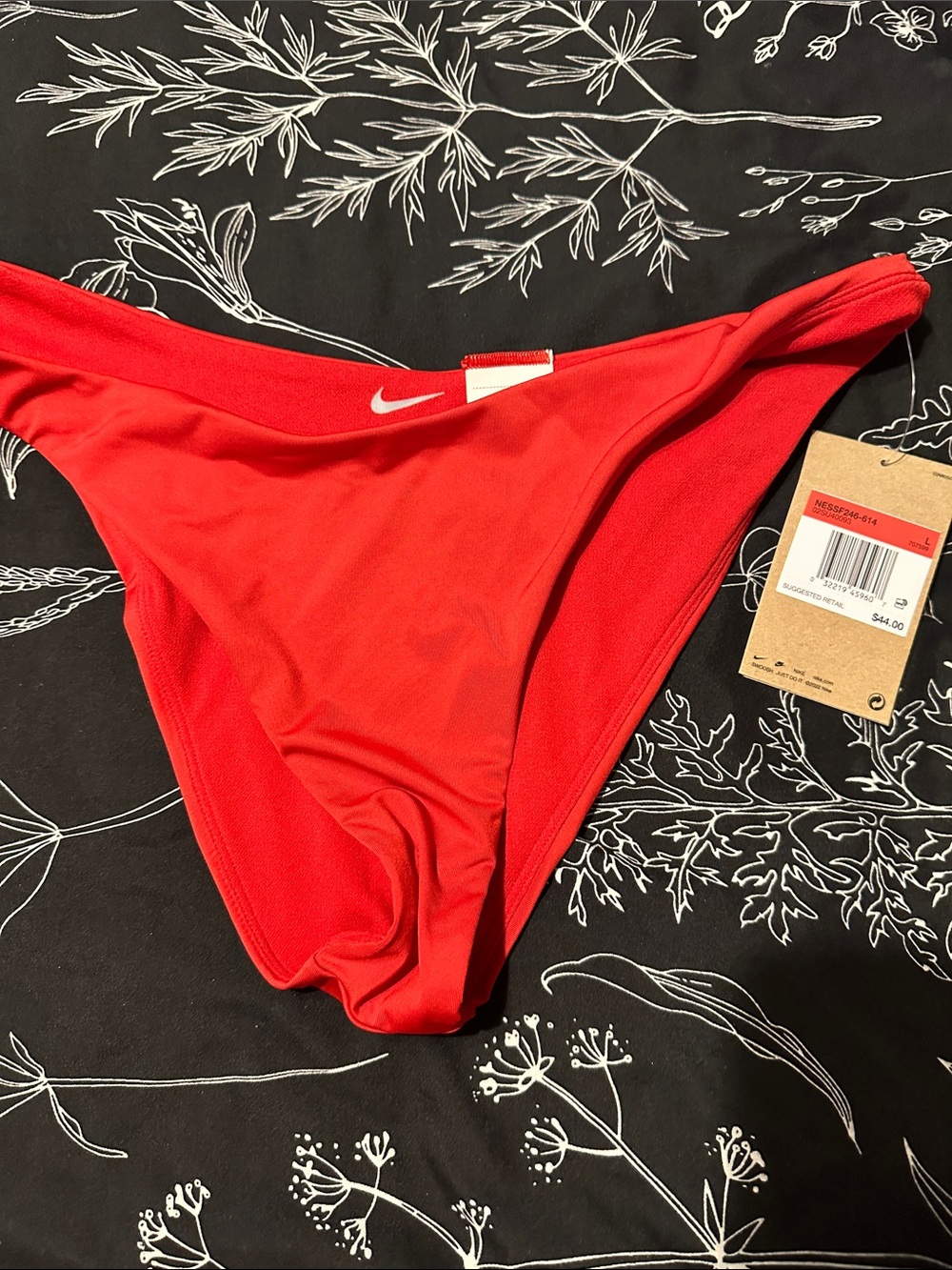 Nike Red Bikini Brief with White Swoosh